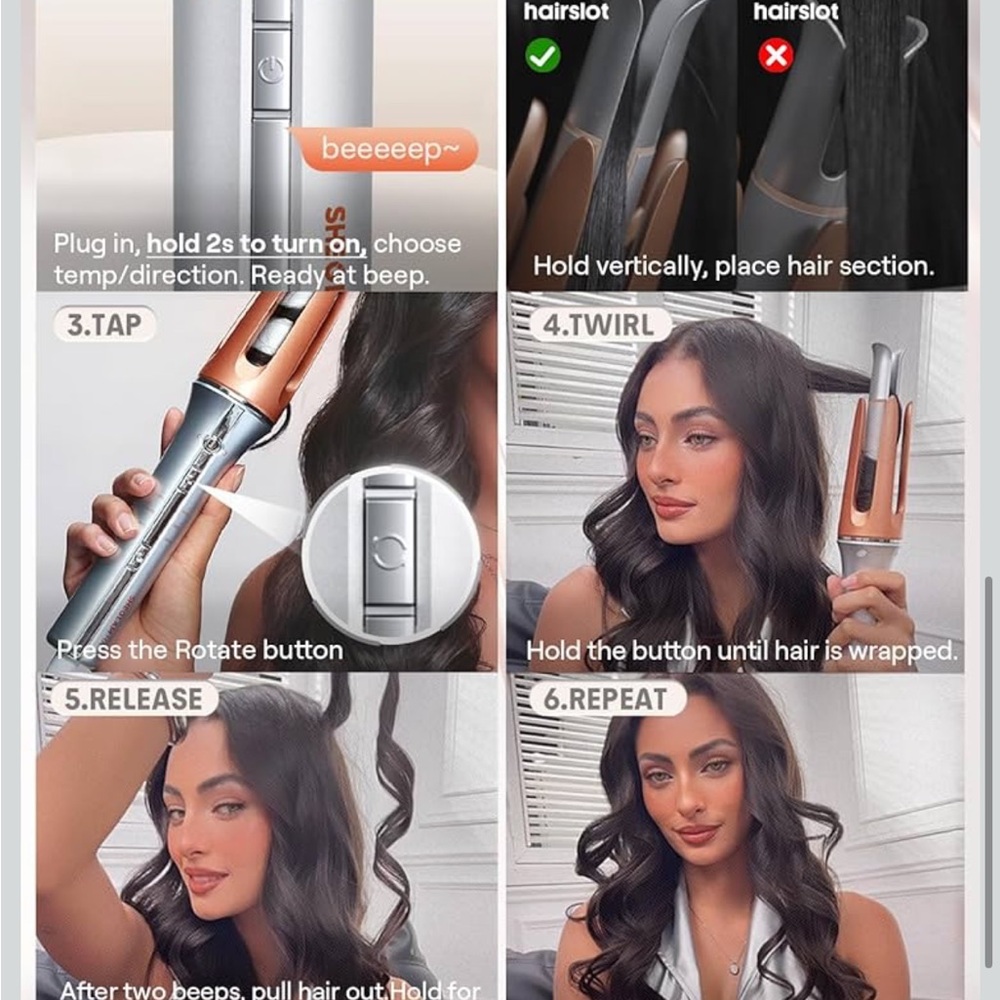 SHEGLAM Hair Styling Wand - Silver and Gold - Picture 5 of 11
